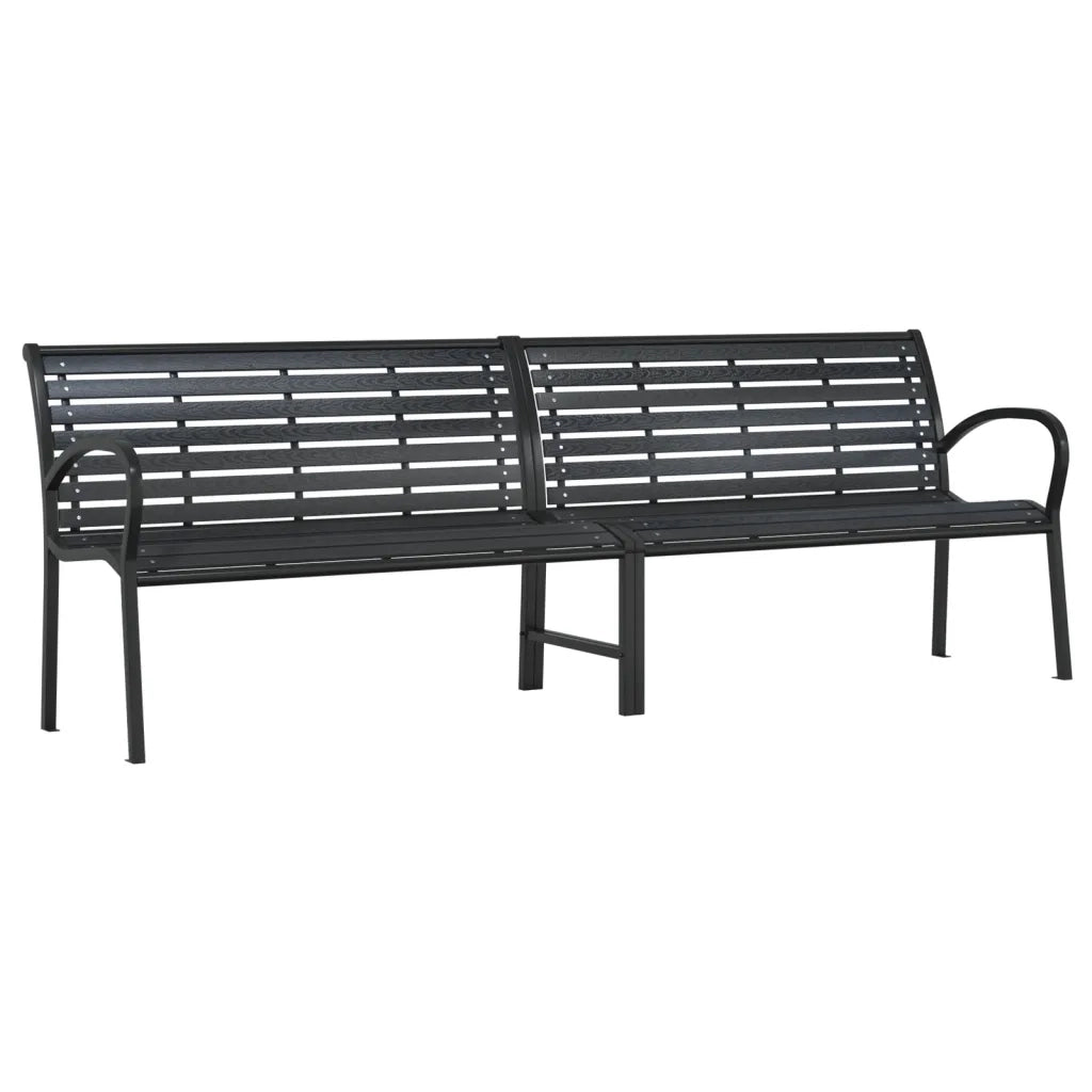 Panca da Giardino Doppia 231 cm in Acciaio e WPC cod mxl 114076