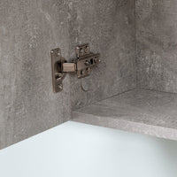 Specchiera Bagno a Parete 80x19,8x64cm con Anta e Mensole Laterali Grigio