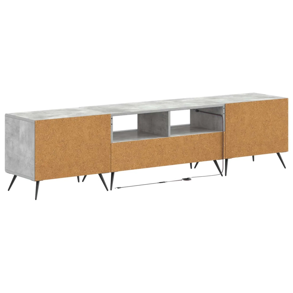 Mobile TV LED a 5 pezzi Grigio Cemento Legno ingegnerizzato 3416923