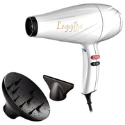 GA.MA Phon Leggero Ion: tecnologia agli ioni, anti crespo, 2400 W, Motore AC a lunga durata Made in Italy, 6 combinazioni di velocità e temperatura, colpo d'aria fredda, incluse 1 bocchette da 9 mm e 1 diffusore