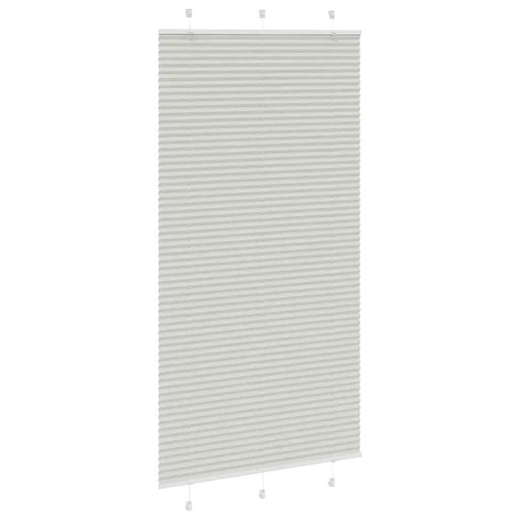 Tenda Plissettata Grigio Chiaro 105x200 cm Larghezza Tessuto
