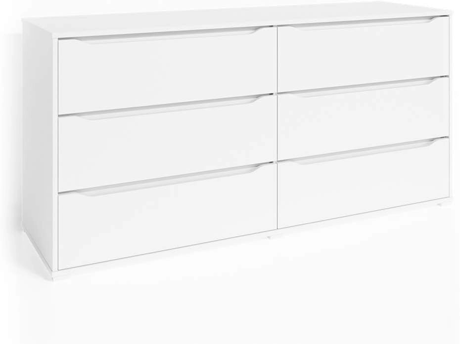 Cassettiera per camera da letto Ruben, Bianco, 48 x 77.6 cm, per riporre abiti e oggetti di uso quotidiano