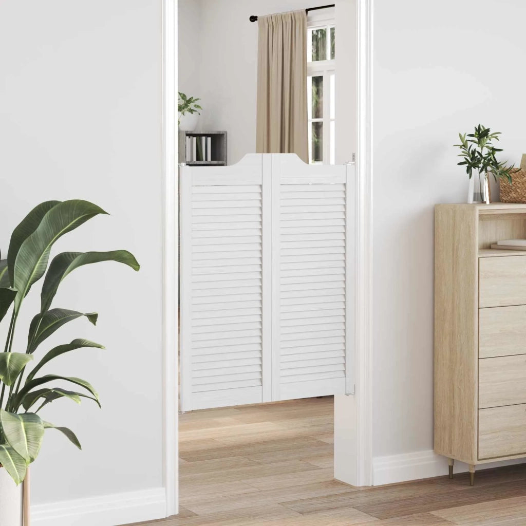 Porte Swing Bianco 100 x 40 cm Legno Massello di Pino