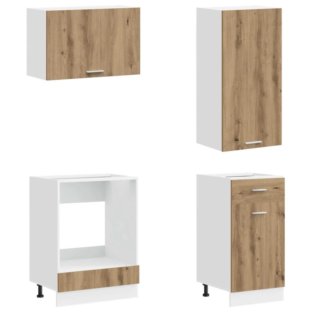 Unità Cucina LYON 8 pcs Rovere Artigianale Legno ingegnerizzato 3438210