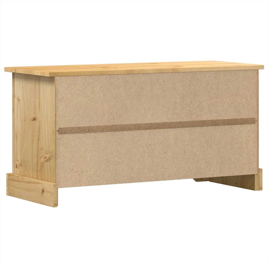 Porta TV multimediale Corona mensola TV credenza sala da pranzo soggiorno camera da letto 100 x 37 x 52 cm legno di pino massiccio marrone 02_0027563