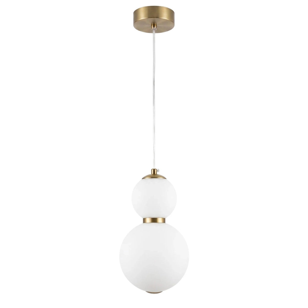 Lampada A Sospensione A Led Lhj112-2cp Oro Spazzolato