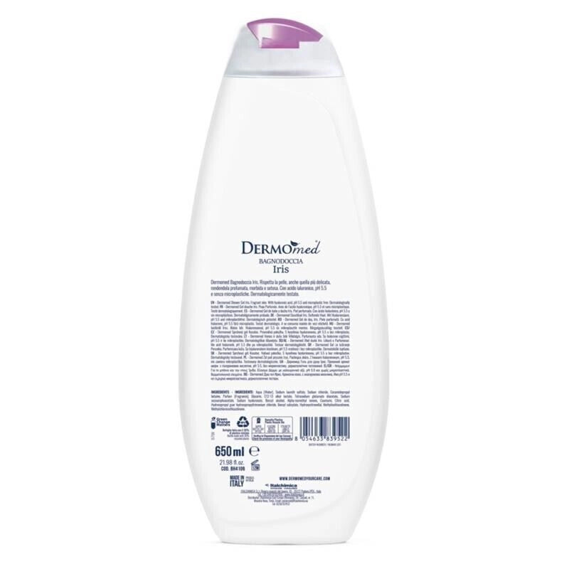 SET 12 CONFEZIONI DERMOMED BAGNODOCCIA FRAGRANZA IRIS 650ML