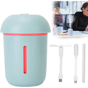 Trade Shop - Mini Umidificatore 3 In 1 Portatile Con Luce A Forma Di Fungo Camera Auto Q-a241 -