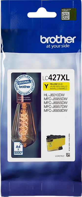 Brother LC-427XLY cartuccia d'inchiostro 1 pz Originale Resa elevata (XL) Giallo