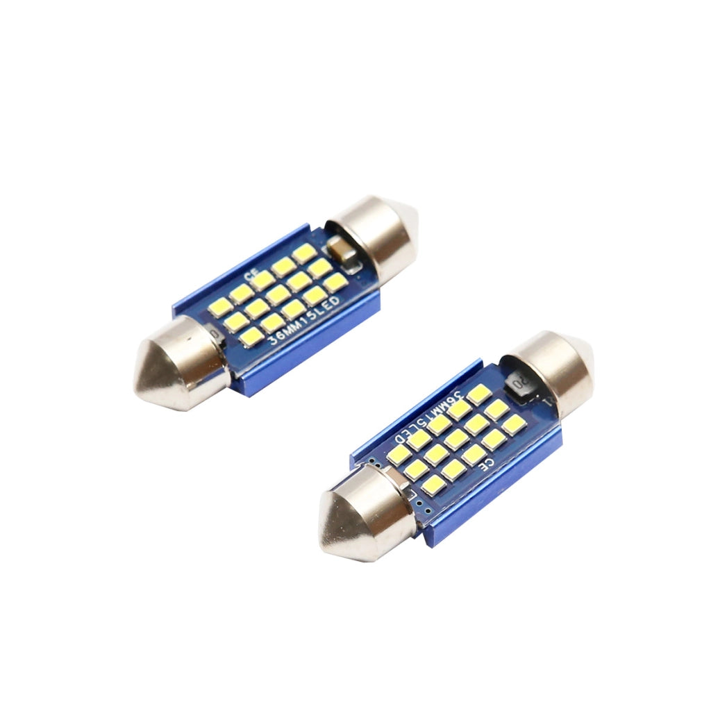 Set di 2 lampadine LED SMD SOFIT 36mm 12V 0,2A luce fredda