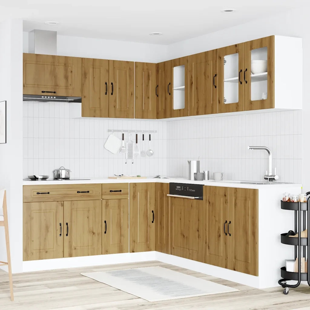 Set Mobili da Cucina 11 pz Kalmar Rovere Artigianale Truciolato 3314920