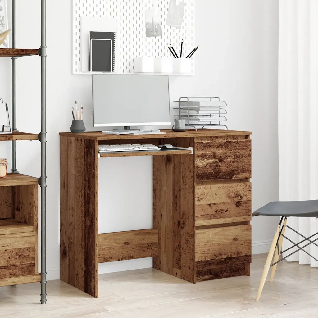 Scrivania Legno Antico 90x45x76 cm in Legno Multistrato 861142