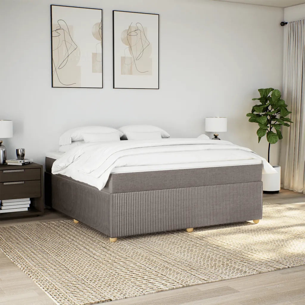 Giroletto a Molle con Materasso Tortora 180x200 cm in Tessuto 3285592