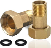 Set di connessioni a vite a 2 pezzi in ottone per misuratori di acqua