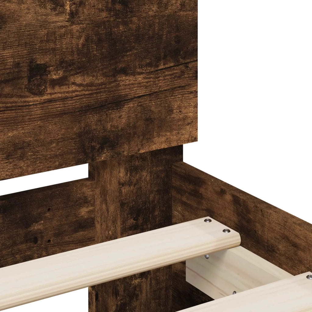 Struttura del letto Rovere Fumo Legno ingegnerizzato 8008991