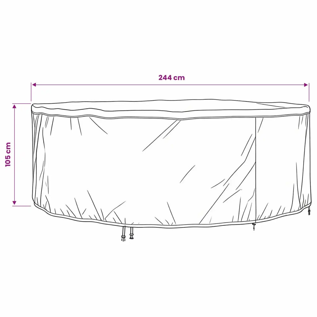 Copertura per mobili 244 x 244 x 105 cm Tessuto Oxford 420D 4106027