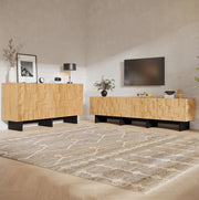 SET MOBILE TV e Sideboard Set da 2 pezzi Colore Legno Naturale