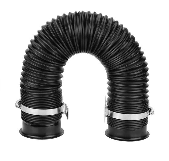 Flessibile Slang di Scarico Regolabile - 76mm - Estendibile fino a 80cm - Supporti di Montaggio - Risposta al Gas Migliorata - Slang di Ingresso
