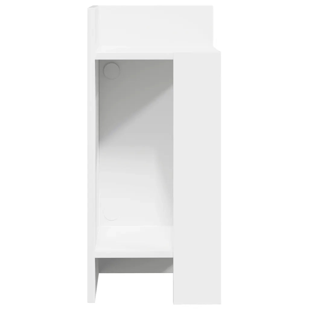 Tavolino Laterale con Ripiano Bianco 25,5x27x60 cm 858542