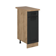 Vicco Mobiletto base per cucina Antracite casa di campagna 30 cm , PL Rovere