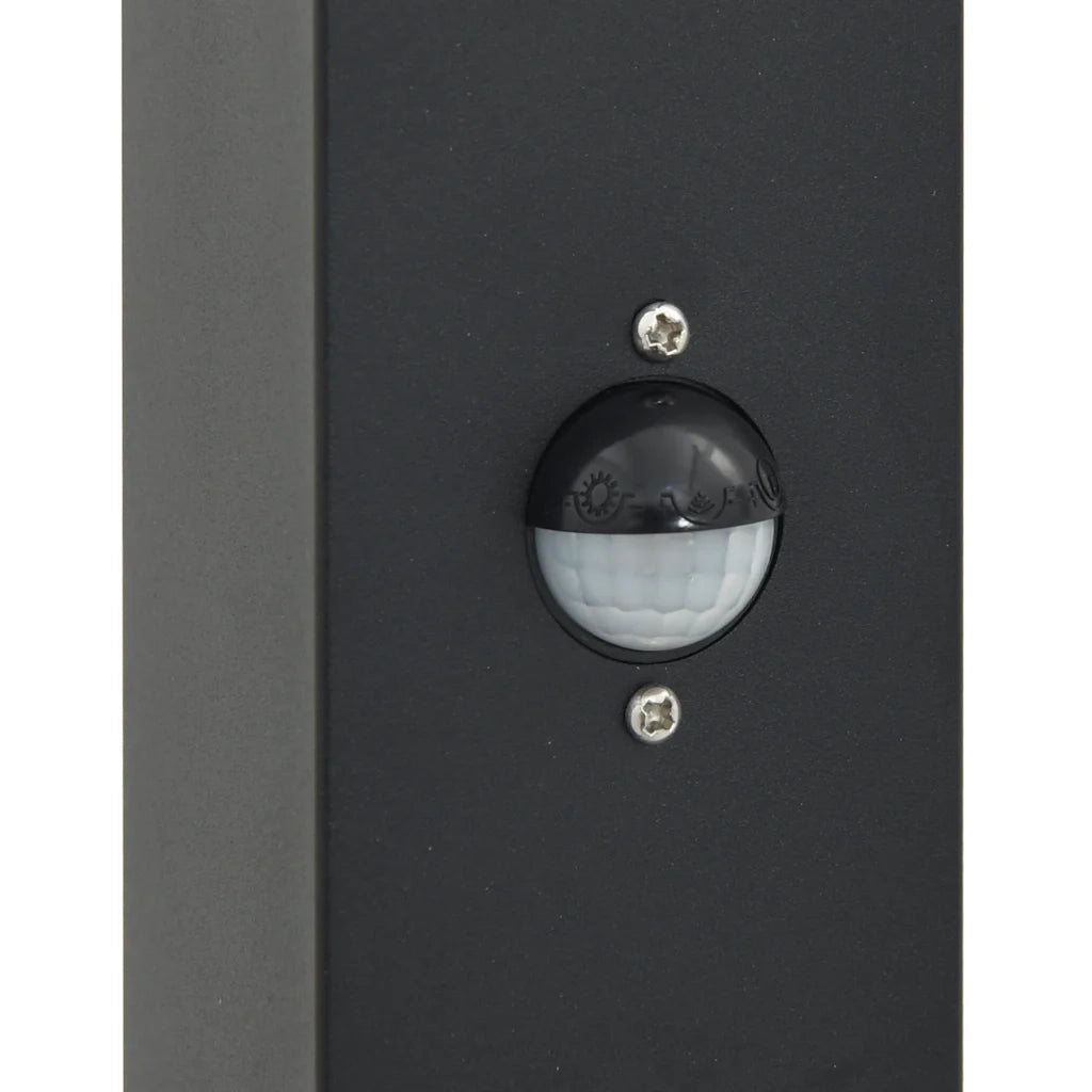 Lampioni a paletto con sensore 3 pz 80 cm neri IP44 4006080