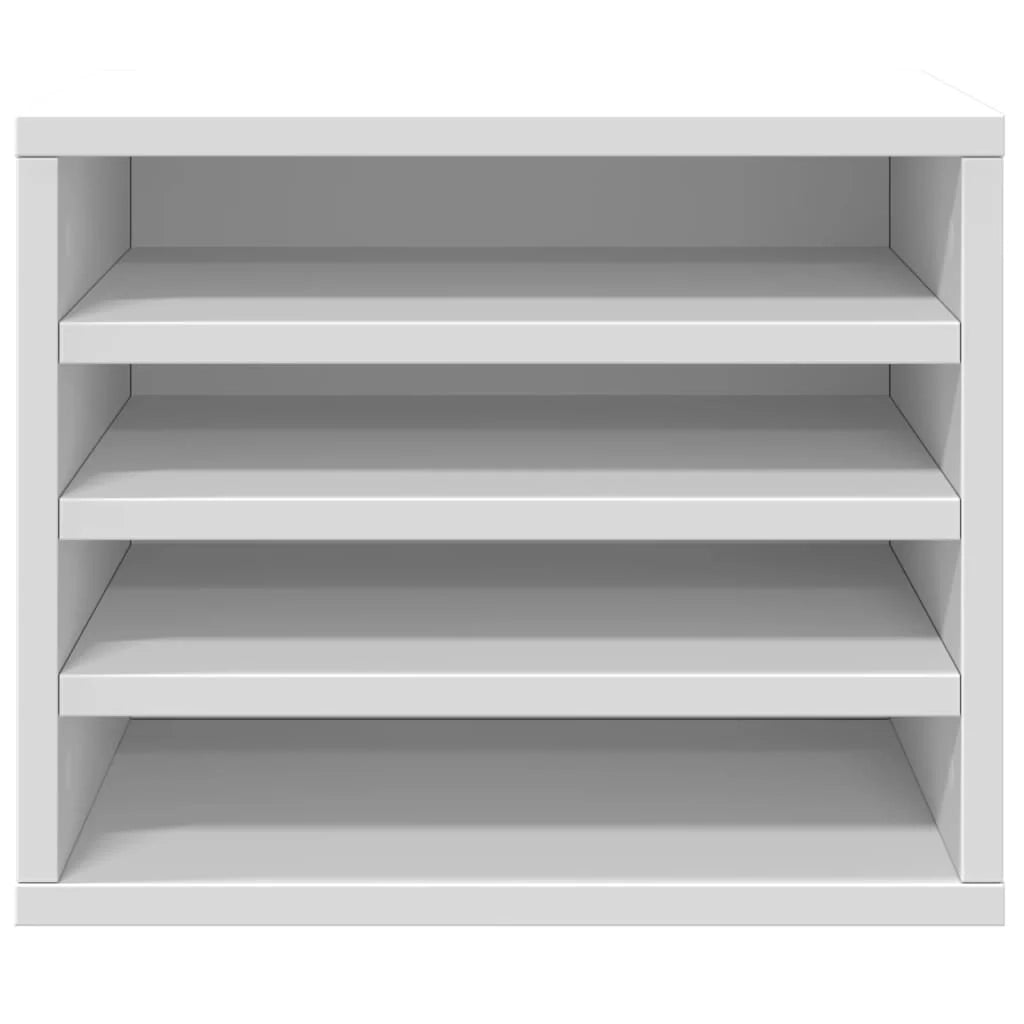 Mobiletto portaoggetti per ufficio 36 x 26 x 29,5 cm in legno ingegnerizzato bianco 02_0043554
