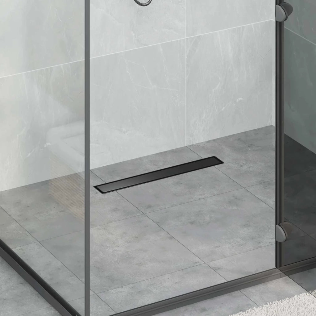 Scarico doccia 2-in-1 con sifone a 360° Nero 50 cm