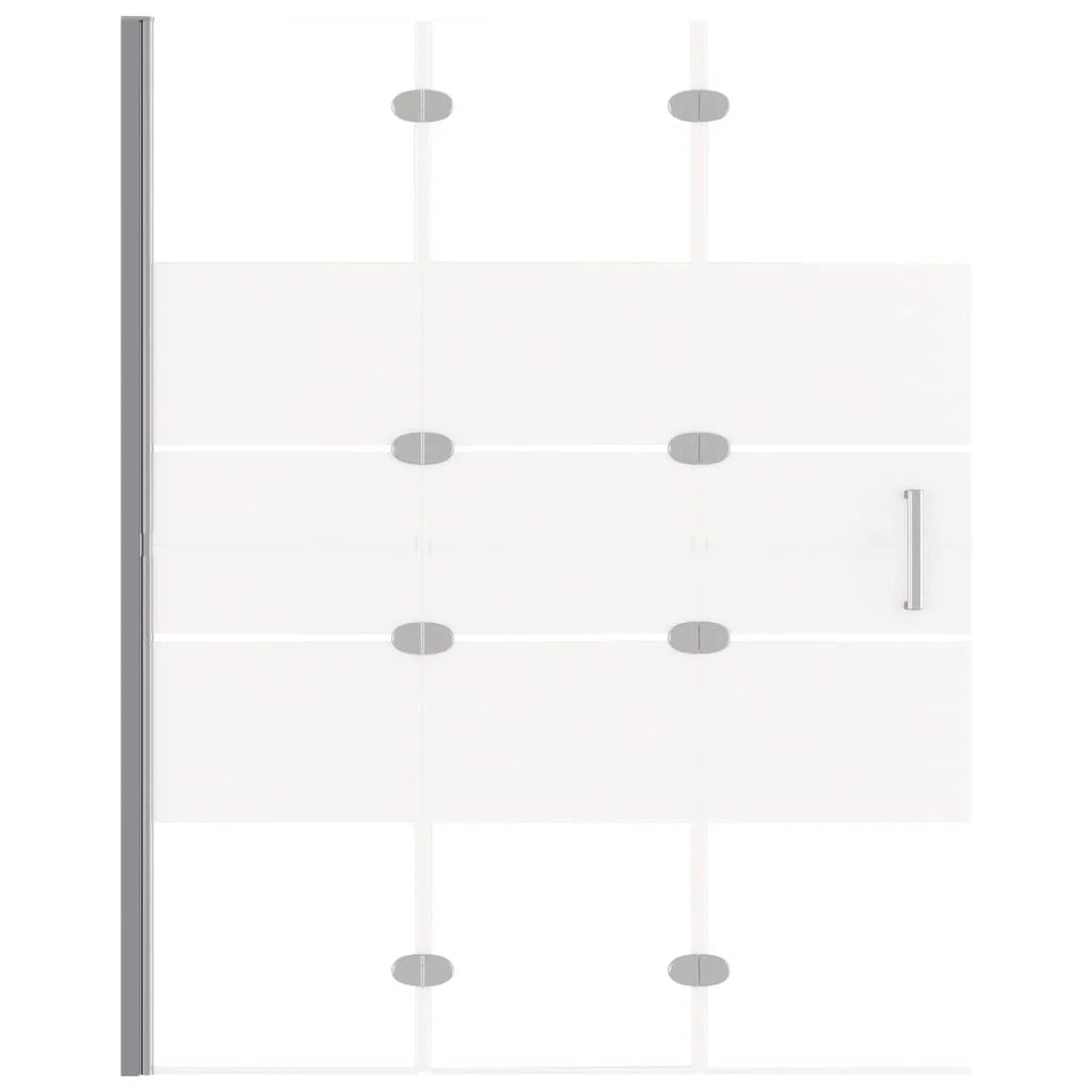 Box doccia pieghevole parete divisoria per vasca parete doccia cabina per vasca bagno casa interno ESG 100 x 140 cm bianco 02_0002011