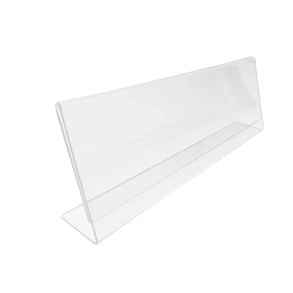 Segnaposto in plexiglass con base a L portanome eventi congressi - 5.5 x 8.5 x 3