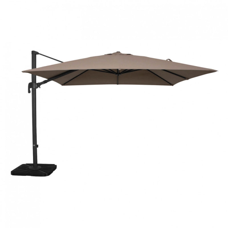 OMBRELLONE NETTUNO LUX NERO P/L 3 X 4 TELO TAUPE