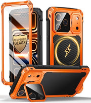 Case Schokresistente per iPhone 17 Pro Max - 9H Protezione Schermo - Protezione Lente Fotocamera - Standard - Compatibile con MagSafe - Case per Telefono