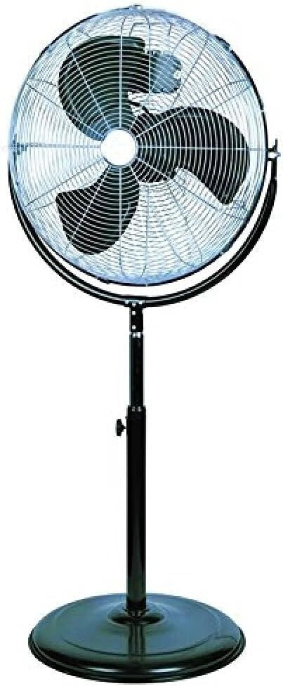Ventilatori Pavimento Vigor Urano Nero-Cromo Diametro cm. 45