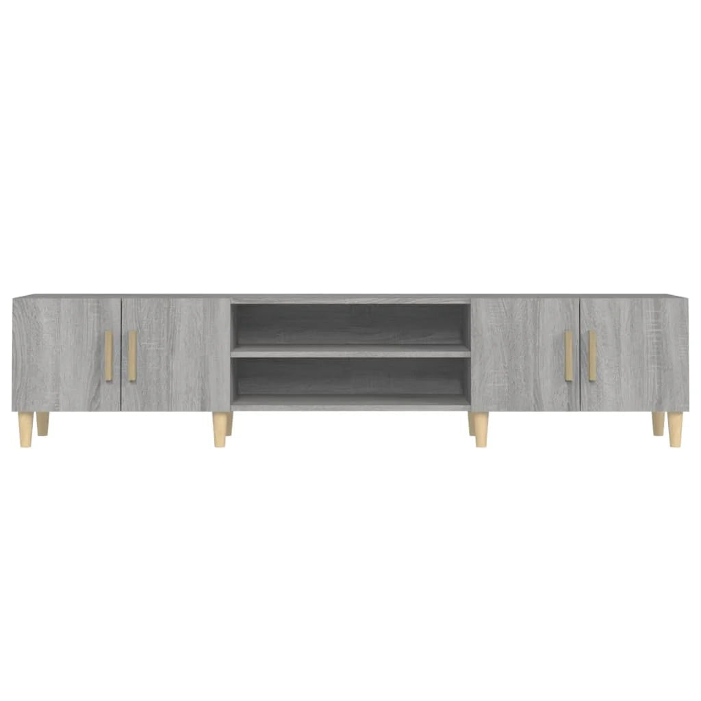 Mobile TV multimediale mensola TV credenza TV sala da pranzo soggiorno camera da letto Sonoma 180 x 31,5 x 40 cm legno ingegnerizzato grigio 02_0028427