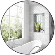 Specchio Rotondo da Bagno ¨C Xylo ¨C Metallo Nero ? 70 cm