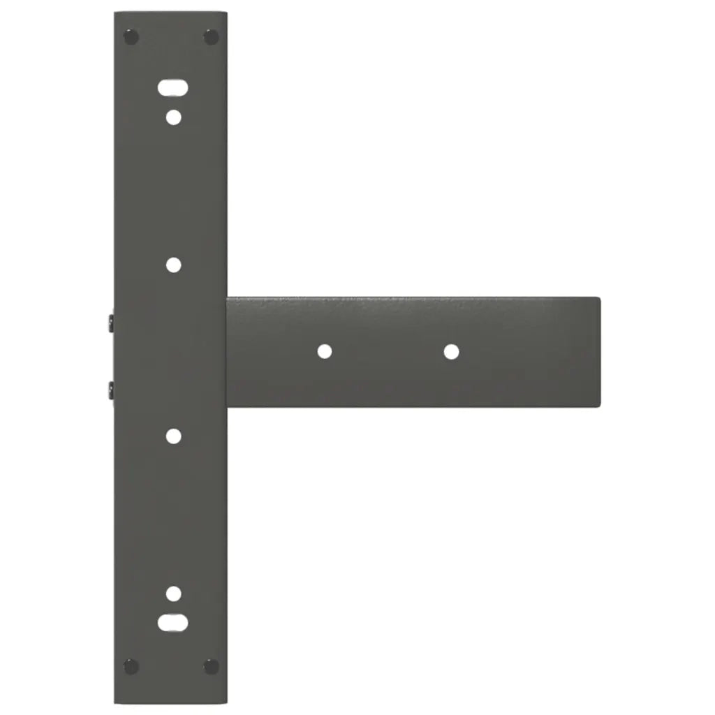 Gambe per tavolo da bar a forma di T 2 pz Antracite 40x35x(90-91) cm Acciaio