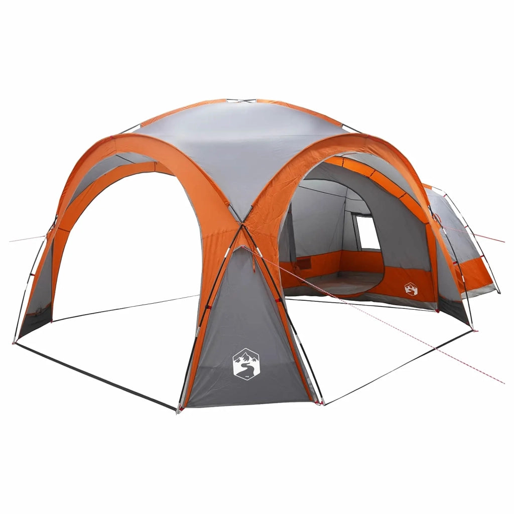 Tenda Laterale con tetto Grigio e arancione 410 x 410 x 250 cm 42028683