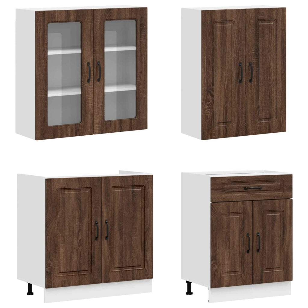 Unità Cucina KALMAR 4 pcs Rovere Marrone Legno ingegnerizzato 3438302
