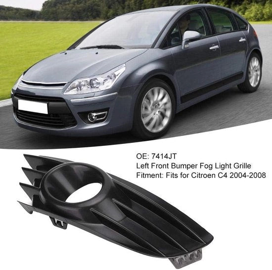 Griglia Luce Anteriore C4 04-08 ABS Lato Sinistro Parafangia Anteriore Originale 7414JT Nero
