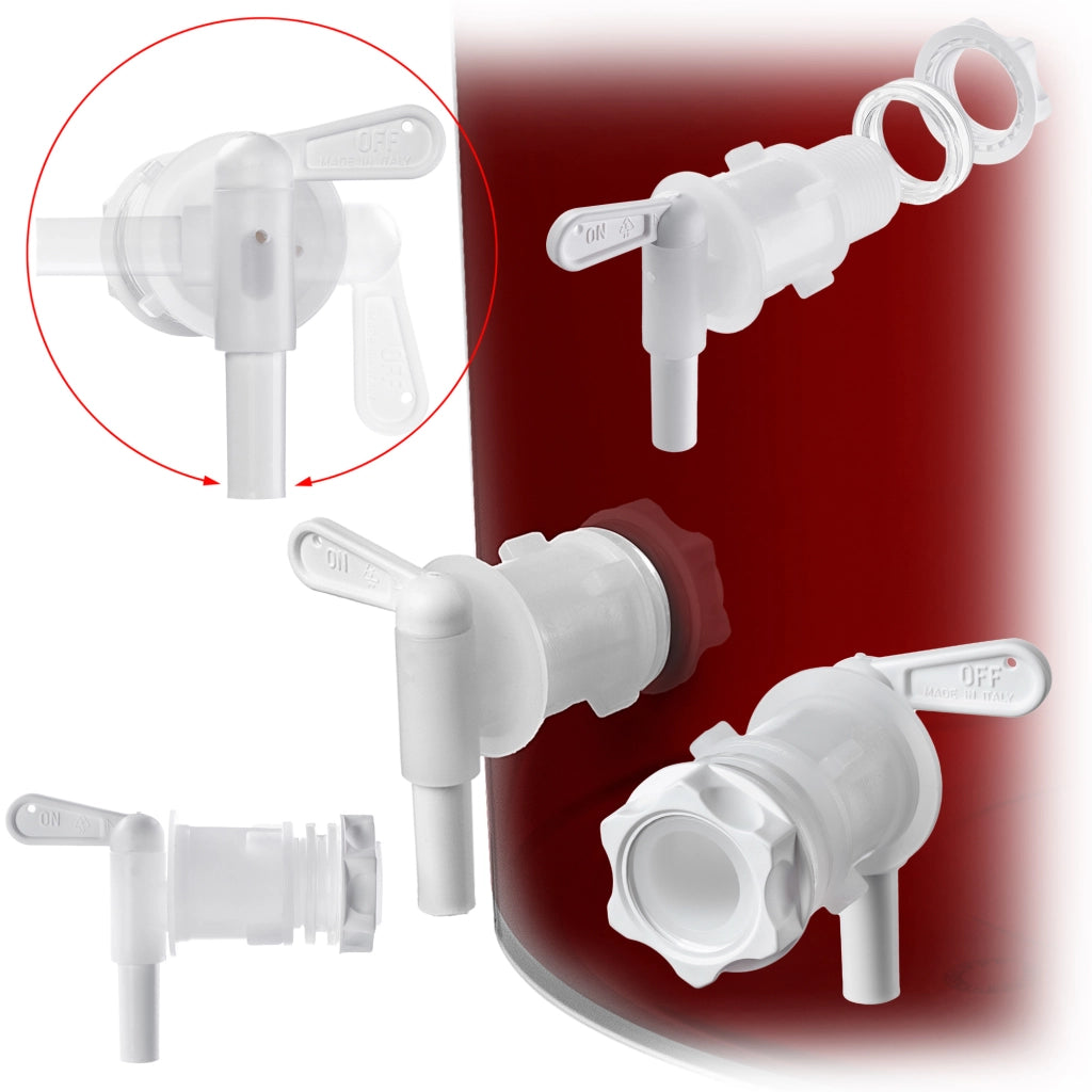Rubinetto di scarico a spirale KADAX per secchio di fermentazione con guarnizione
