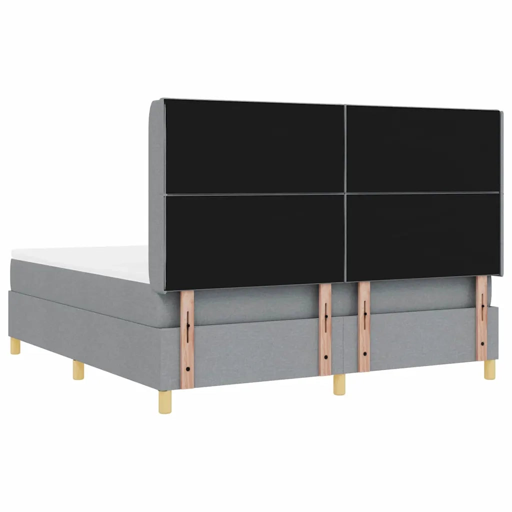 Letto a molle con testiera Grigio chiaro 180 x 200 cm Tessuto 3341910