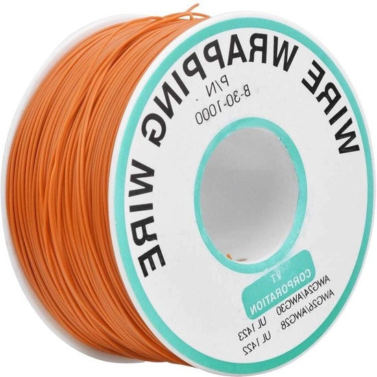 Cavo di collegamento Arancione per riparare la scheda madre Resistente a bassa temperatura 30AWG per avvolgere jumper cavo di rame argentato 300m - elettronica di riparazione.