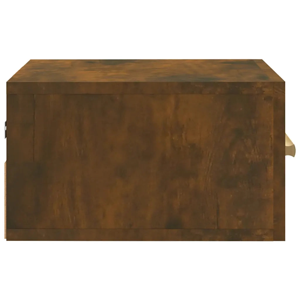 Comodini a Muro 2 pz Rovere Fumo 35x35x20 cm 817574