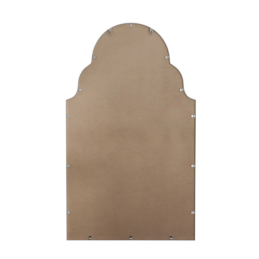 Specchio Rettangolare da Parete ¨C MINIMAL ¨C Cornice in Metallo Argento, 61x101 cm, Bagno e Soggiorno