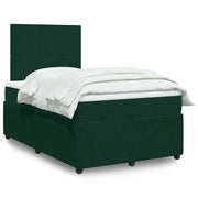 Giroletto a Molle con Materasso Verde Scuro 120x190 cm Velluto 3294583