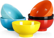 Set di contenitori in porcellana per insalata e pasta - 6 pezzi - Diversi colori - Capacità 660 ml