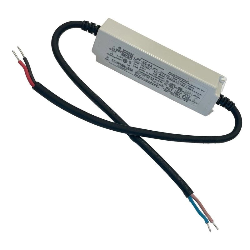MW MEAN WELL LPF-25-24 Alimentatore Led Driver CC CV 24V 1,05A 25W IP67 Input 220V e 110V
