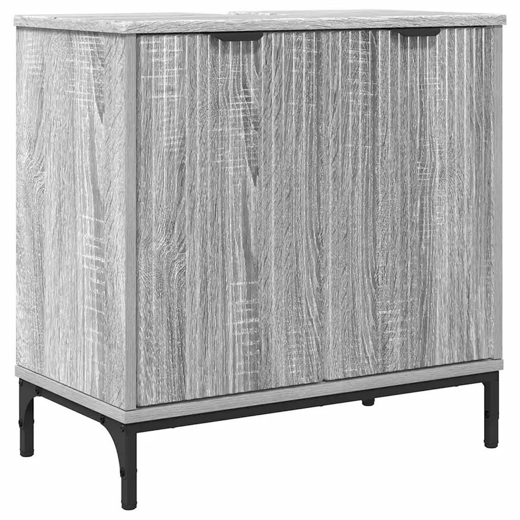 Armadio per Lavabo da Bagno Grigio Sonoma 60,5 x 33,5 x 61 cm