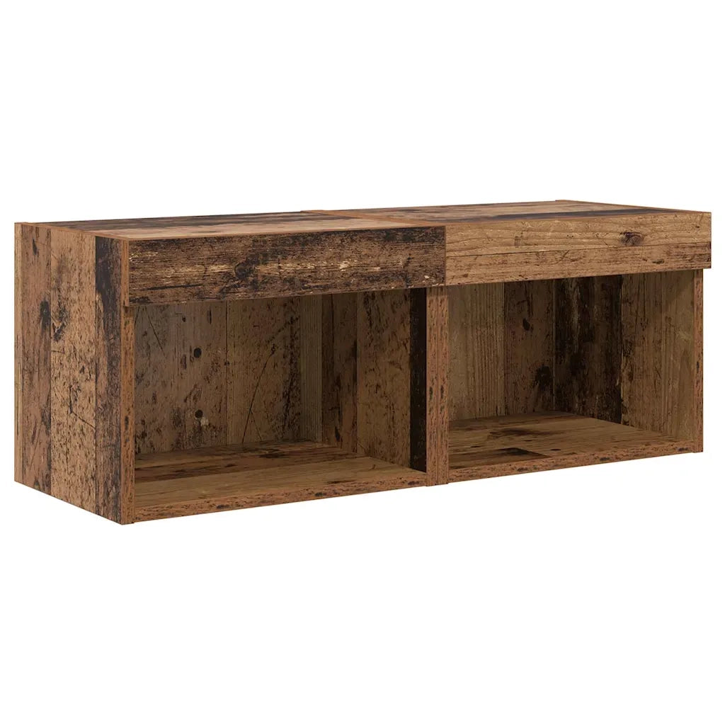 Mobile per TV a Muro 5 pz-Set di 5 Credenza per TV sospesa Rovere Nero 60 x 30 x 30 cm 889885