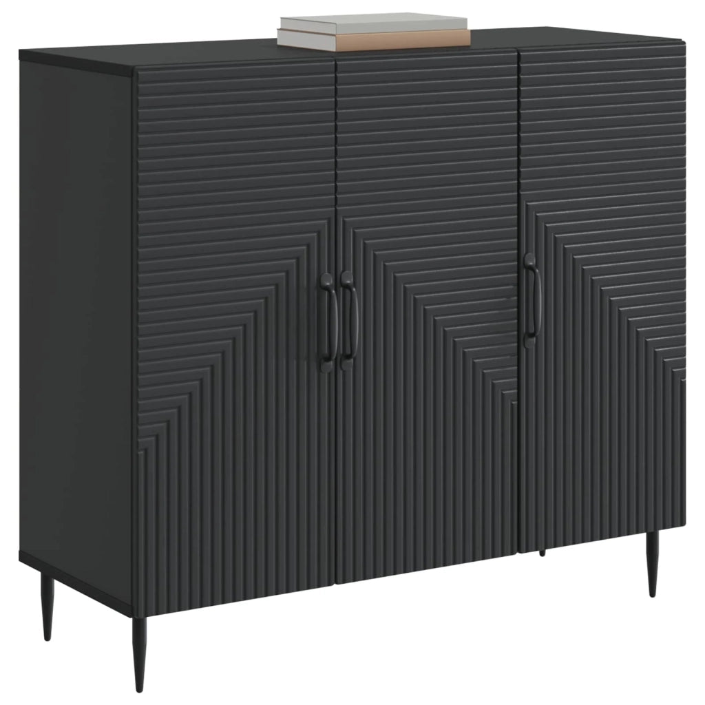 Credenza | Madia | Buffet da pranzo | Armadio da pranzo Nero 89 x 34,5 x 80 cm Legno ingegnerizzato
