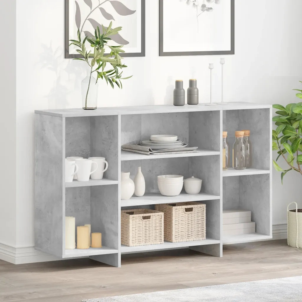Credenza Grigio Cemento 120x30x75 cm in Truciolato cod mxl 13610
